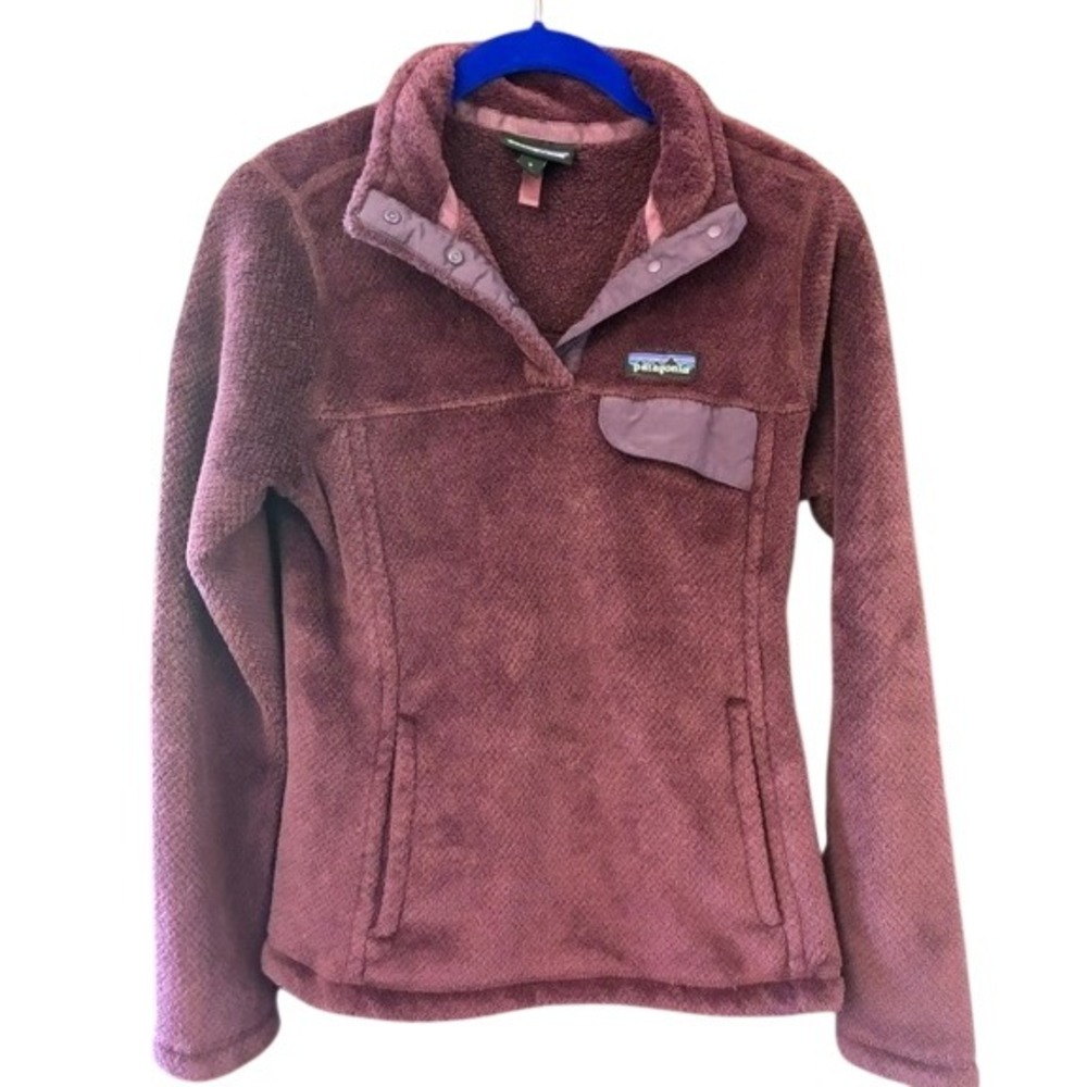 Patagonia Re-Tool Snap-T Pullover Women S Plum Excellent Polartec Fleece Jacket